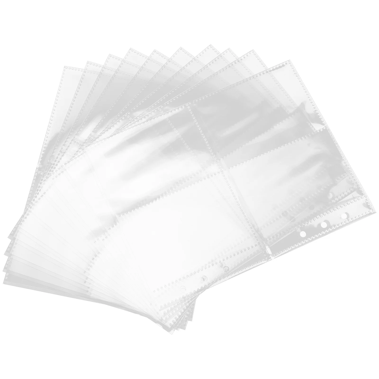 

GRIRIW A5 Photo Album Refill 30Pcs Clear Binder Sleeves for 6 Trading Card Storage Transparent Pages for Postcards Pictures
