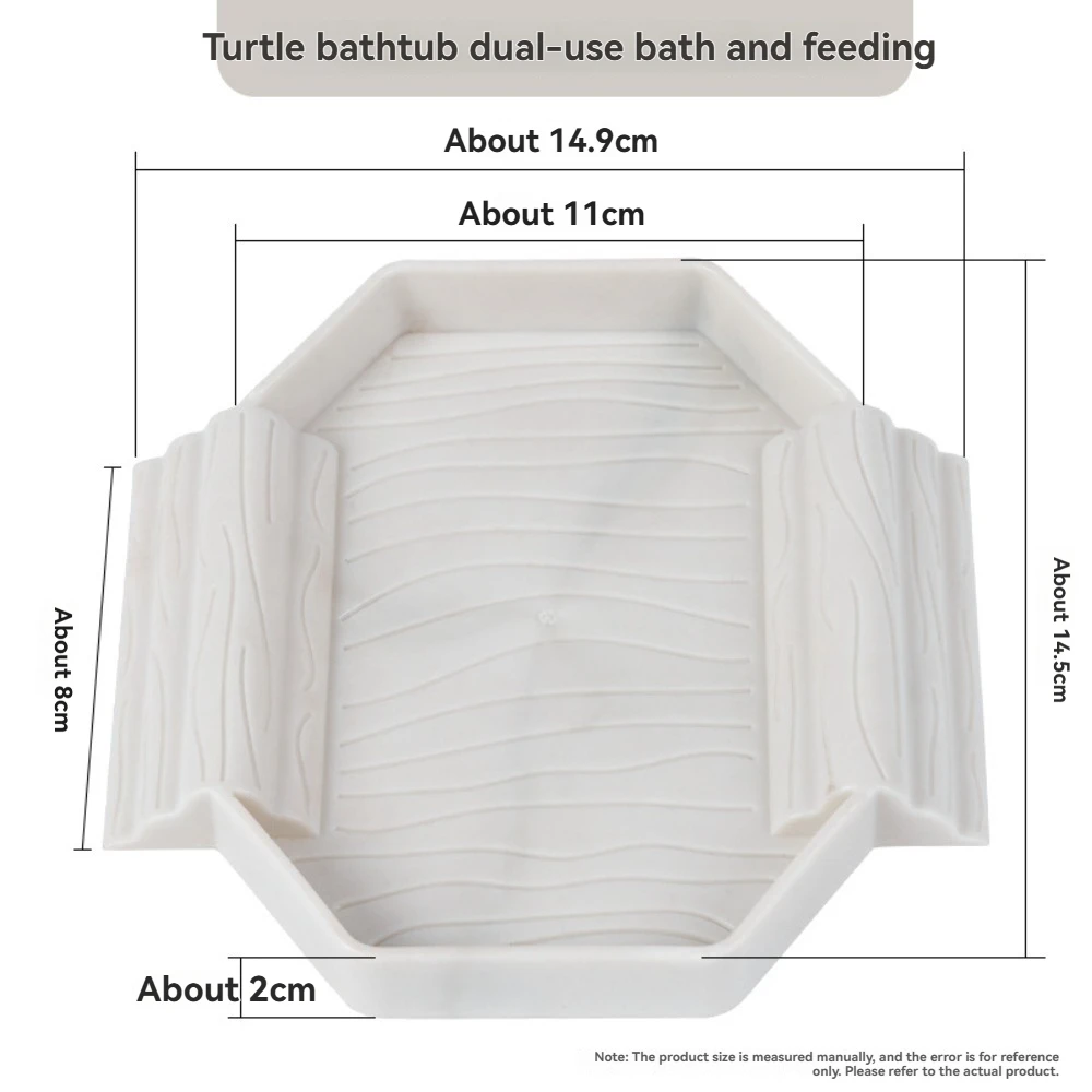 Schildkröten-Badebecken-Futternapf, langlebiger Reptilien-Wassernapf für Box, Schildkröten, Frösche und Haustiere, leicht zu reinigendes Lebensraum-Zubehör – Detail 1