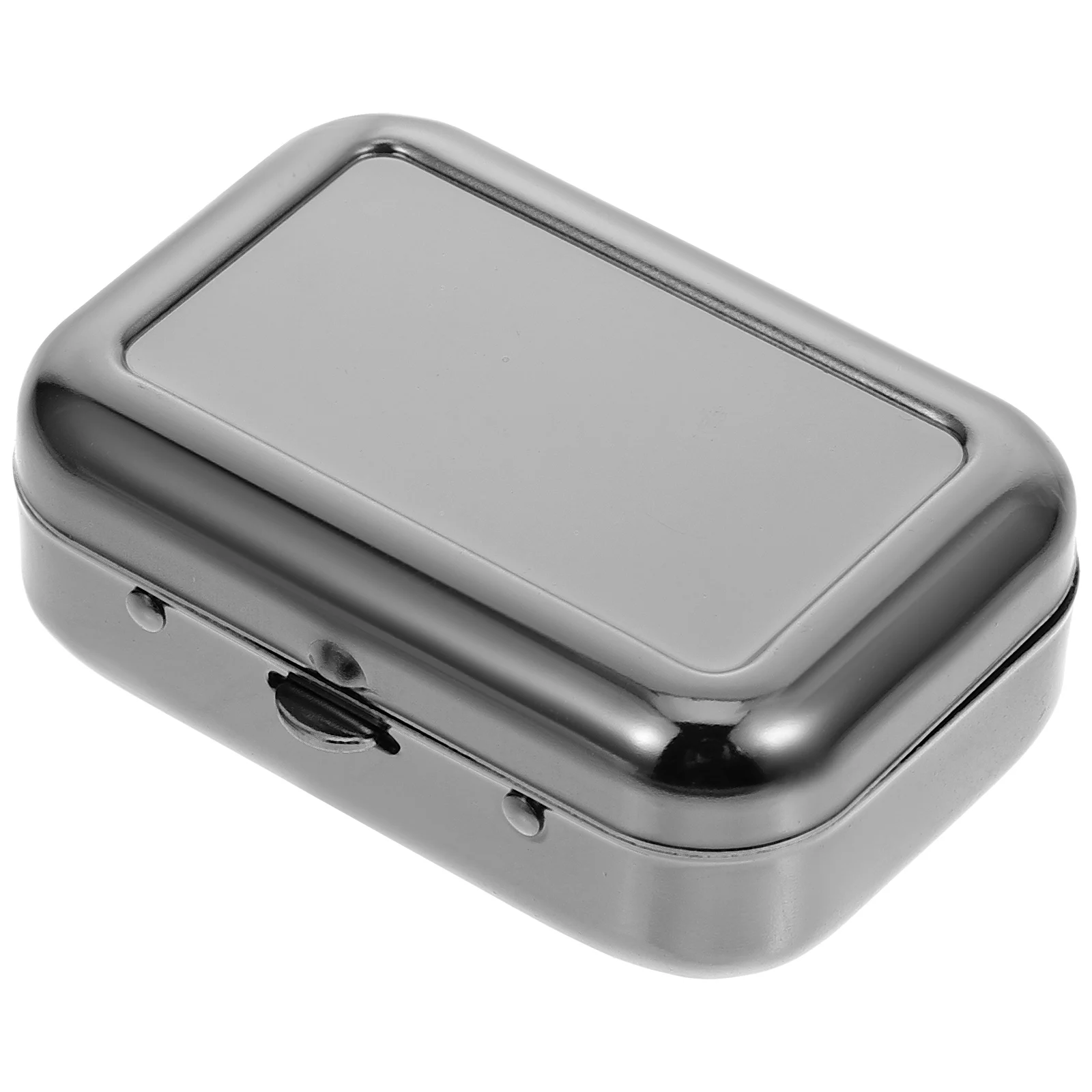 

Stainless Steel Portable Ashtray Mini Size Travel Cigarette Holder Compact Car Use Waterproof Wear Resistant Outdoor Rectangle