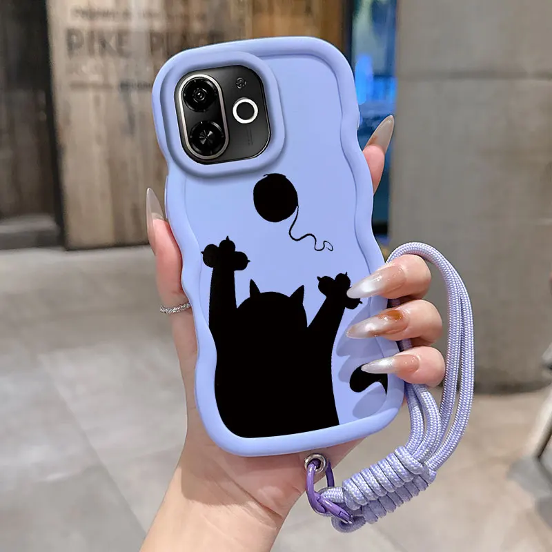 Shadow Kitten Protect You Cocok Untuk Spark Go 1S Dengan Casing Fleksibel Yang Menampilkan Ringan Dan Tali Penyandang Ideal Untuk Spark Go 1S