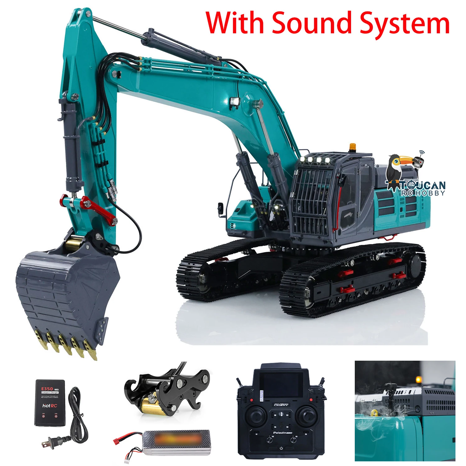 LESU SK500 1/14 RC Hydraulic Excavator RTR Radio Control Earth Digger Smoke Light System RC Toy Gift Vehicle Car Model