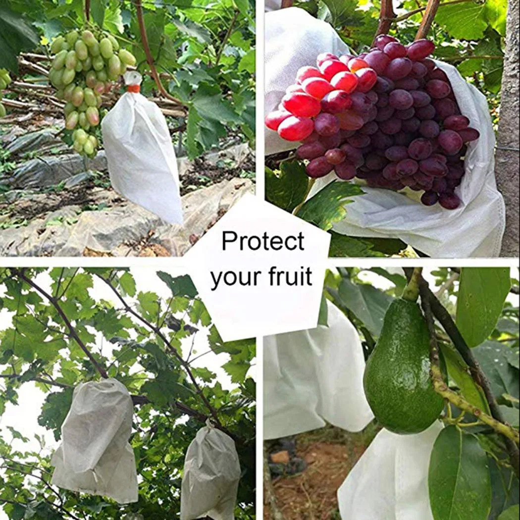 50PCS Garden Fruit ProteFor ction Net Bags EffeFor ctive Cover Against Birds for Apples Peaches Pears Oranges and More