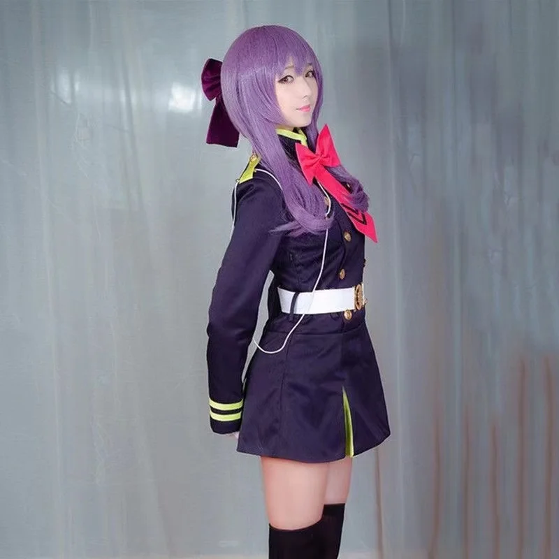 

Anime Seraph Of The End Owari no Seraph Shinoa Hiiragi Uniform Dress Teikoku Military Uniform Outfit Halloween Cosplay Costumes