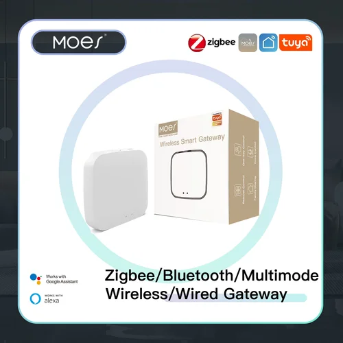 MOES Tuya ZigBee/BLE Hub de enlace inteligente puente de casa inteligente aplicación Smart Life control remoto inalámbrico funciona con Alexa Google Home