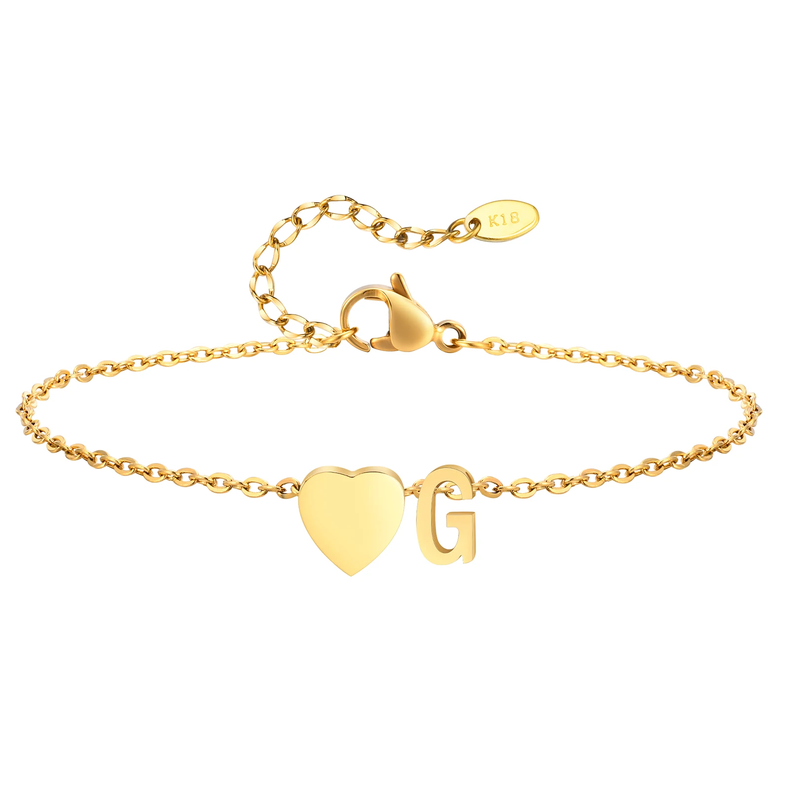 Bracelet De Cheville Réglable Femme - Chaîne Acier Inoxydable 316L Avec Perles Coeur