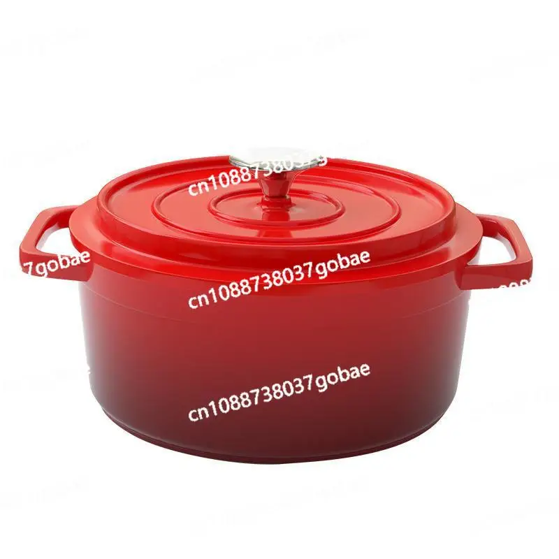 

Чугунный эмалированный горшок, керамический горшок с антипригарным покрытием, бытовой горшок для тушения, супа, тушеного, здорового горшка