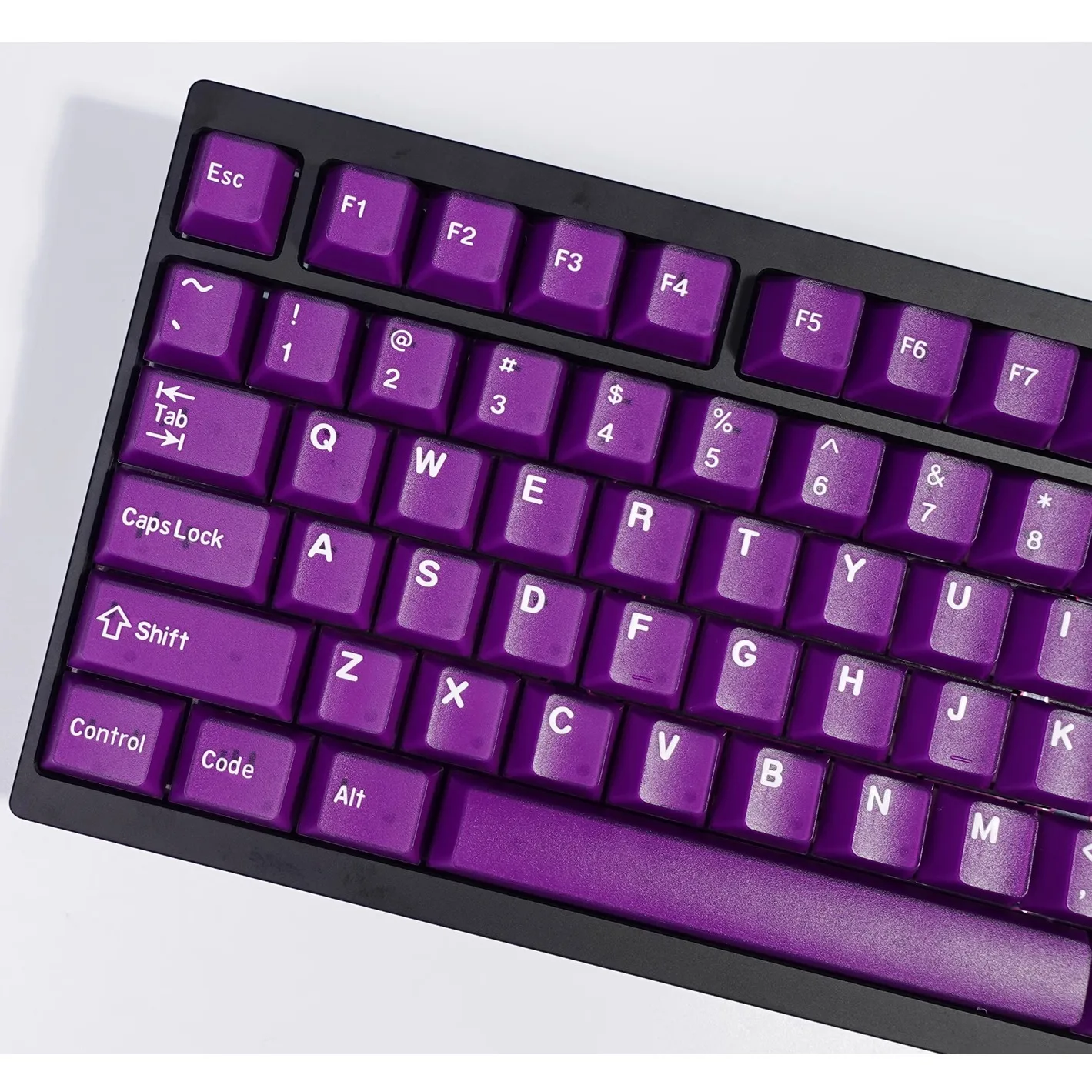 Purple semi-transparent keycap 171 keys Original PBT two-color adaptation Cougar mad60/68H drunk deer G60, etc