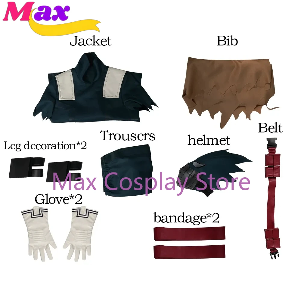 Max Cos Anime Cosplay Midoriya Izuku Cosplay Costume Knapsack Uniform Women Men Halloween Roleplay Outfit Wig