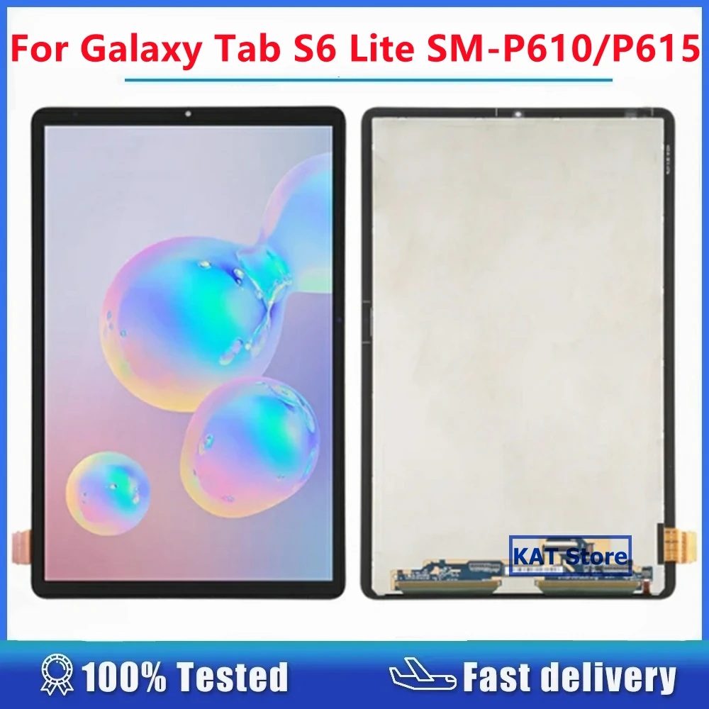 Compatible For Samsung Galaxy Tab S6 Lite SM-P610 P615 LCD Display Screen Touch Digitizer Full Assembly Replacement