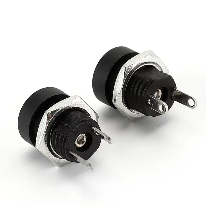 2/5/10Pcs DC022B 5.5 x 2.1mm DC Power Jack Socket Connector 2 Pin Female Panel Mount Adapter 5.5*2.1 mm DC Connector