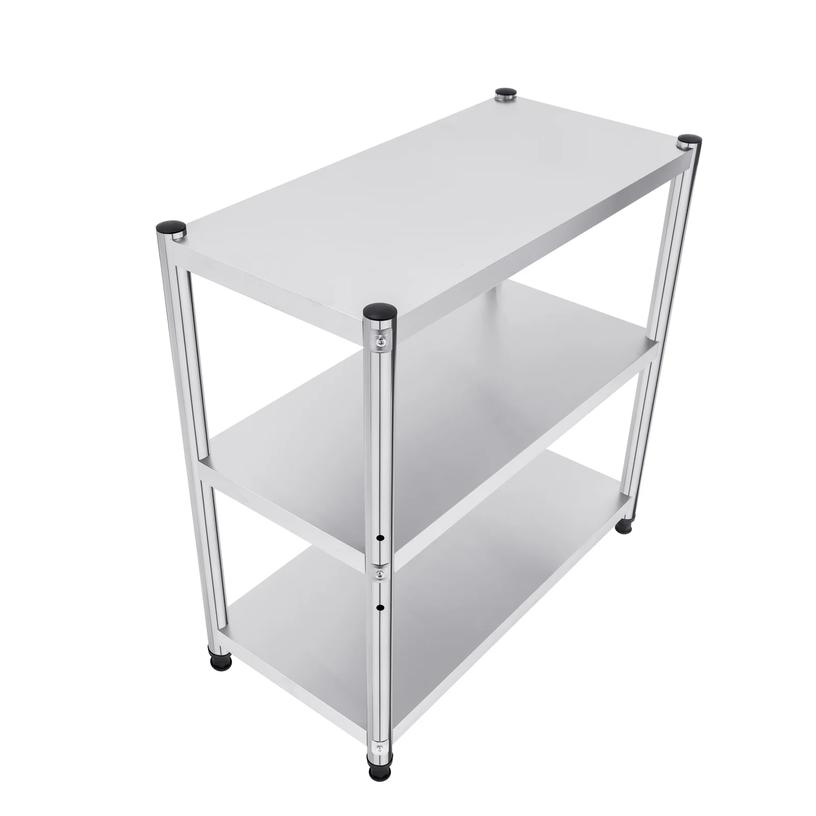 80X40 CM 3-Layer Stainless Steel Storage Rack for Stable Storage and Organization in Various Scenarios