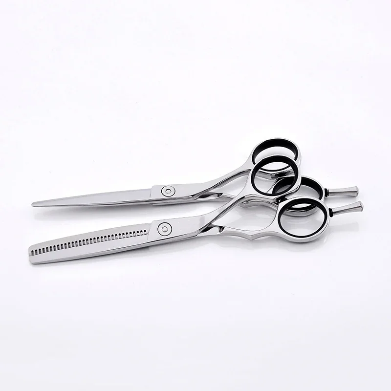 High Quality Professional hairdressing Scissors Set Silver Color Hair Dressing Cutting 6inch For Hairdresser Tesoura