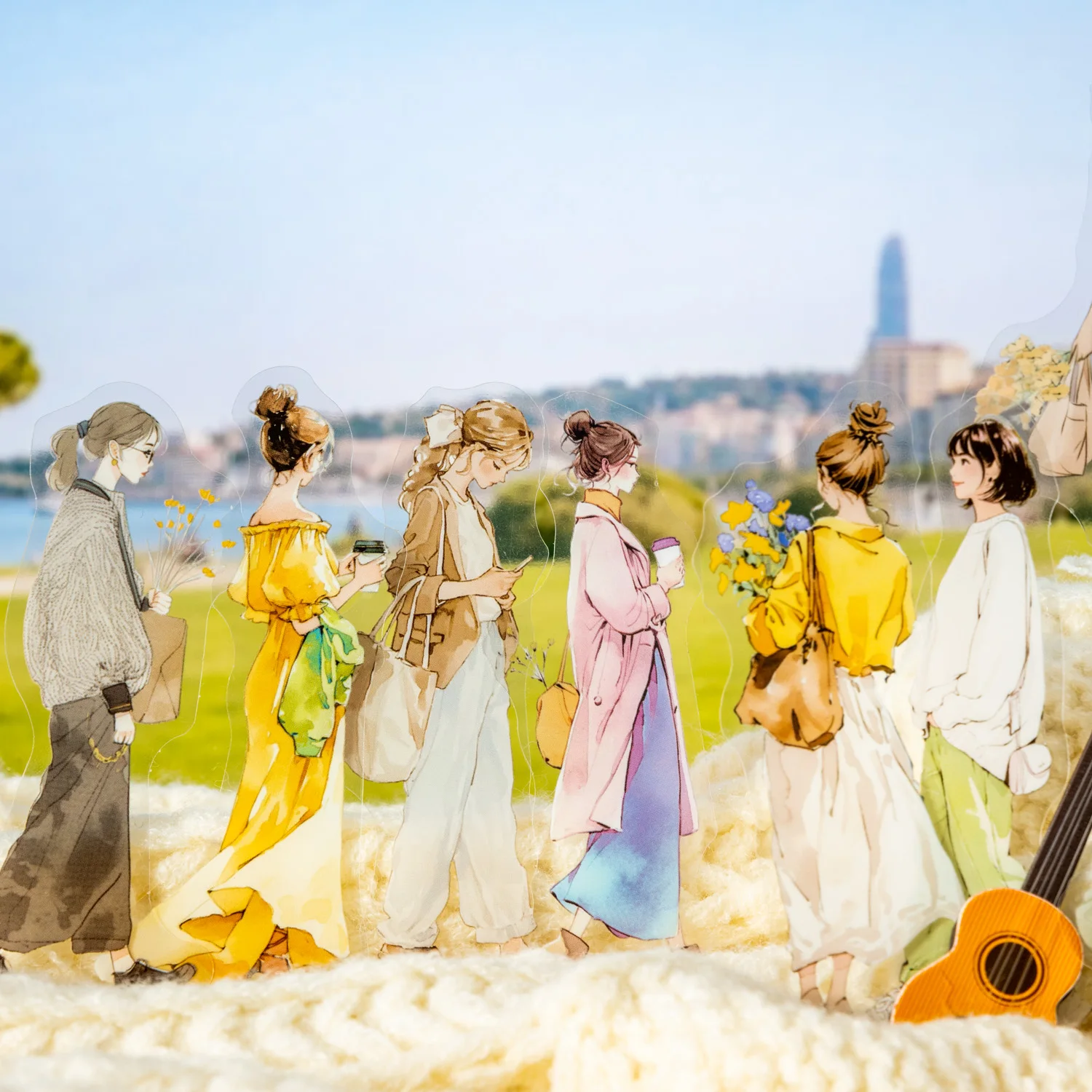 20 Sheets Chill Vibe Aesthetic Character Fashion Daily Life Sticker Pack for Scrapbook Journal DIY Collage Photo Frame Decor