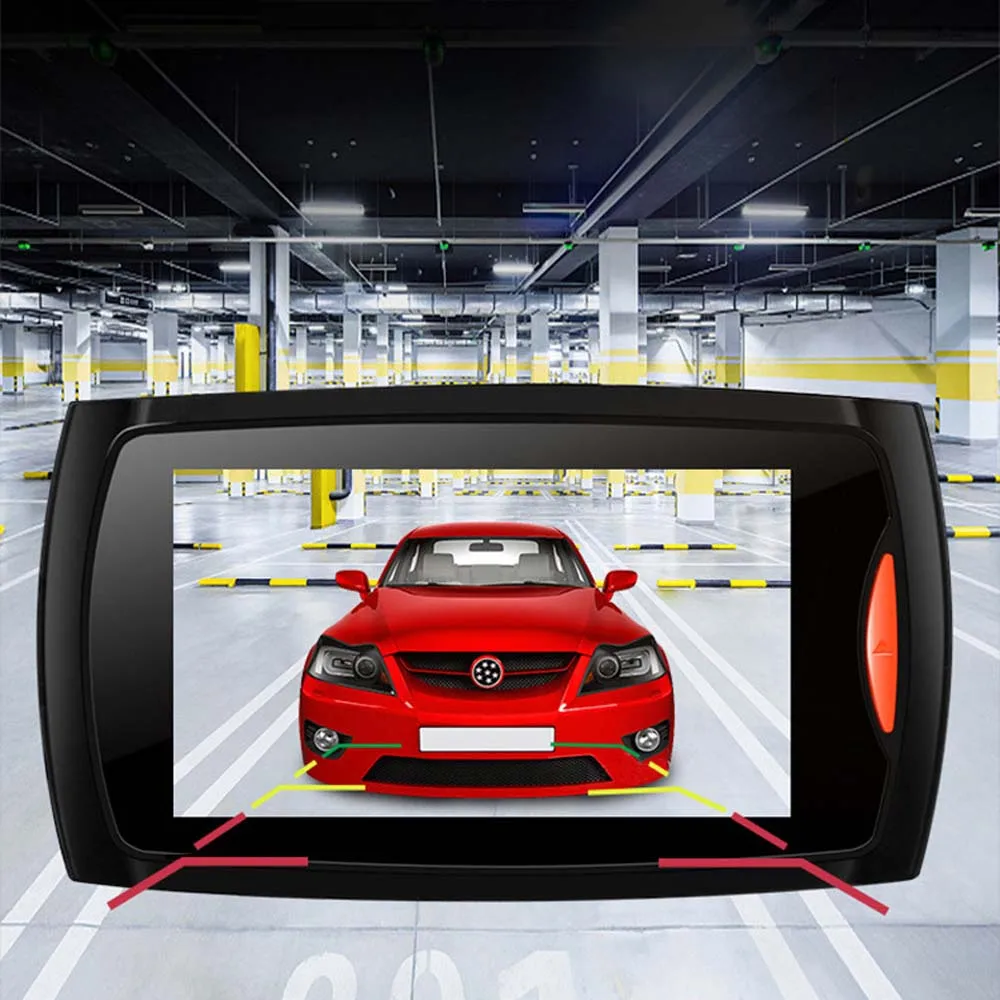 Grabadora de conducción de coche, cámara de doble cámara de ojo grande, asistencia de marcha atrás, pantalla Hd de 480/720 pulgadas, caja negra, 1080/2,2/2,4 P