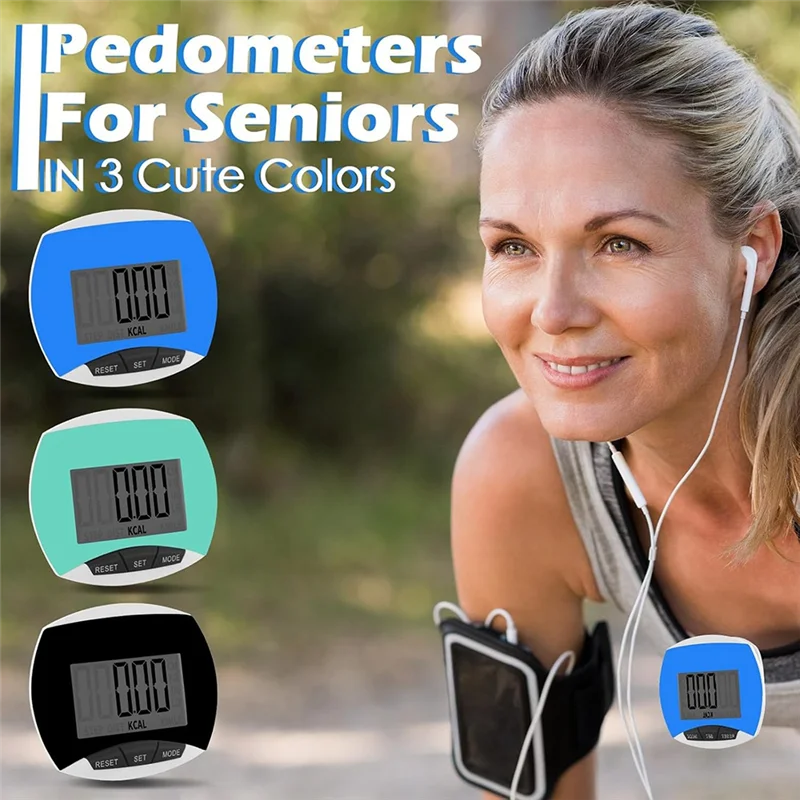 عداد الخطى البسيط المكون من 9 قطع يوميًا لعد خطوات المشي، جهاز تتبع محمول بمشبك على الخطوة لتسجيل استهلاك السعرات الحرارية
