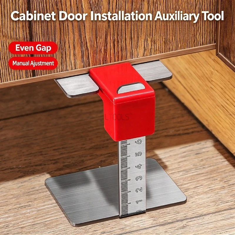 Stainless Steel Cabinet Door Installation Helper Labor-saving Woodworking Auxiliary Tool Multifunction Cabinet Door Mounting Jig