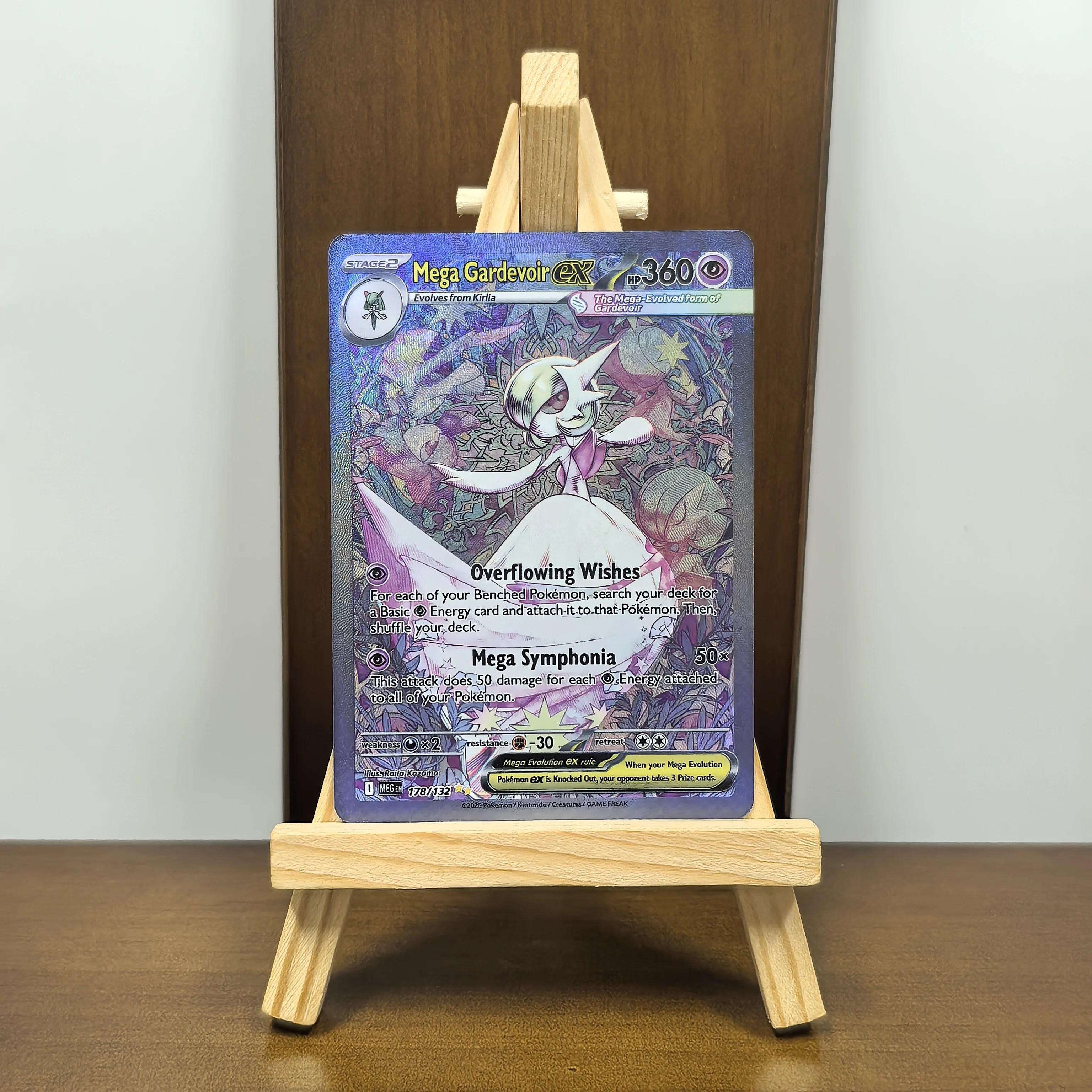 البوكيمون جمع بطاقات الإنجليزية ميجا سيمفونيا ميجا شجاع Gardevoir Lucario بطاقة واحدة لعبة كلاسيكية أنيمي بطاقات دمى هدايا