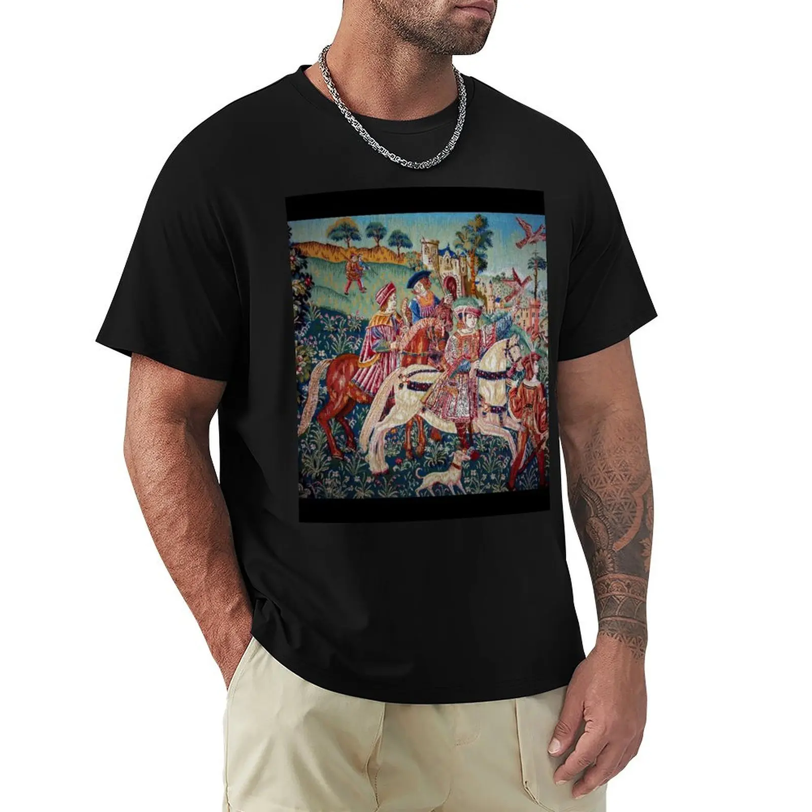 

Medieval Tapestry T-Shirt vintage essential t shirt oversized t shirts for men