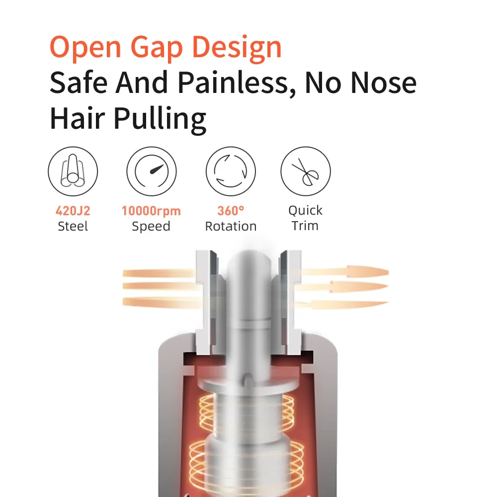 XIAOMI MIJIA HN1 HN3 Electric Mini Nose Hair Trimmers Portable Nose Ear Hair Shaver Clipper Waterproof Safe Removal Cleaner