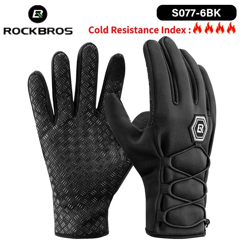 

ROCKBROS Motorcycle Gloves Winter Gloves Keep Warm Scarf Touch Screen Thermal Mask Windproof Camping Hiking Cycling Bike Gloves