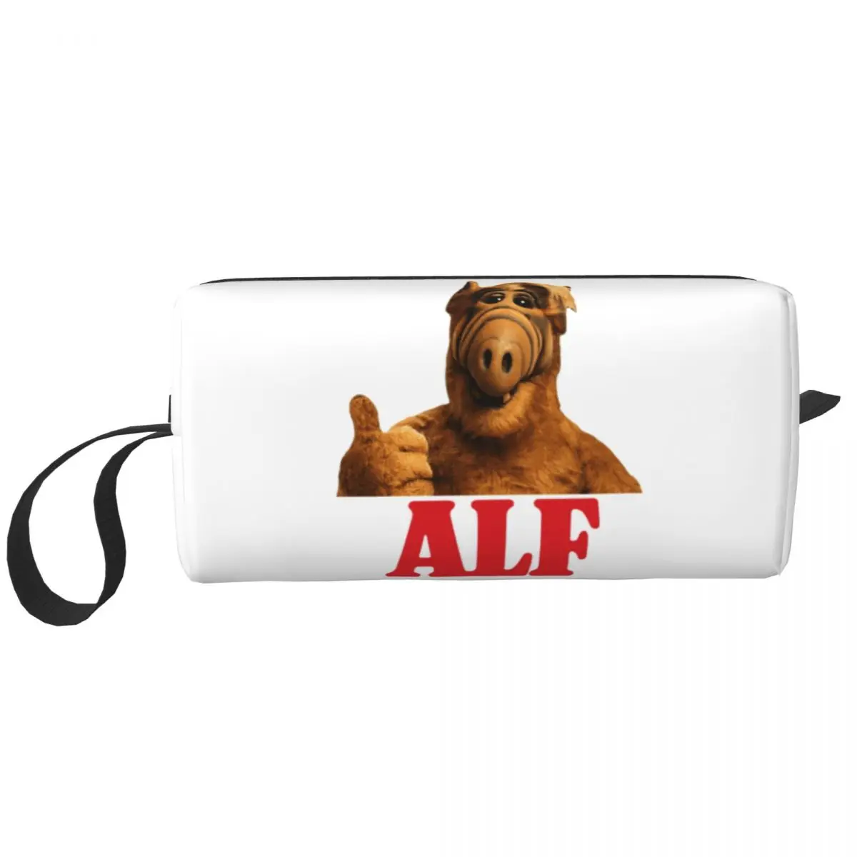 

Travel Alf Thumbs Up Toiletry Bag Portable Alien Life Form Sci Fi Tv Show Cosmetic Makeup Organizer Beauty Storage Dopp Kit Case