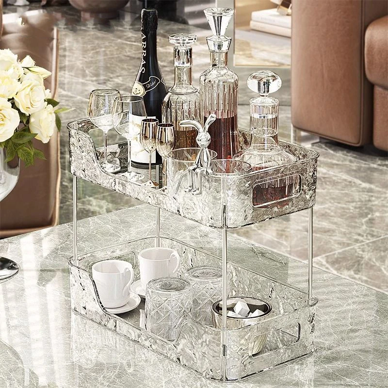 Acrylic Storage Organizer Shelf Of Bathroom Home Kitchen Makeup Skincare Shampoo Lipstick Tabletop Holder Cosmetic Desk Rack