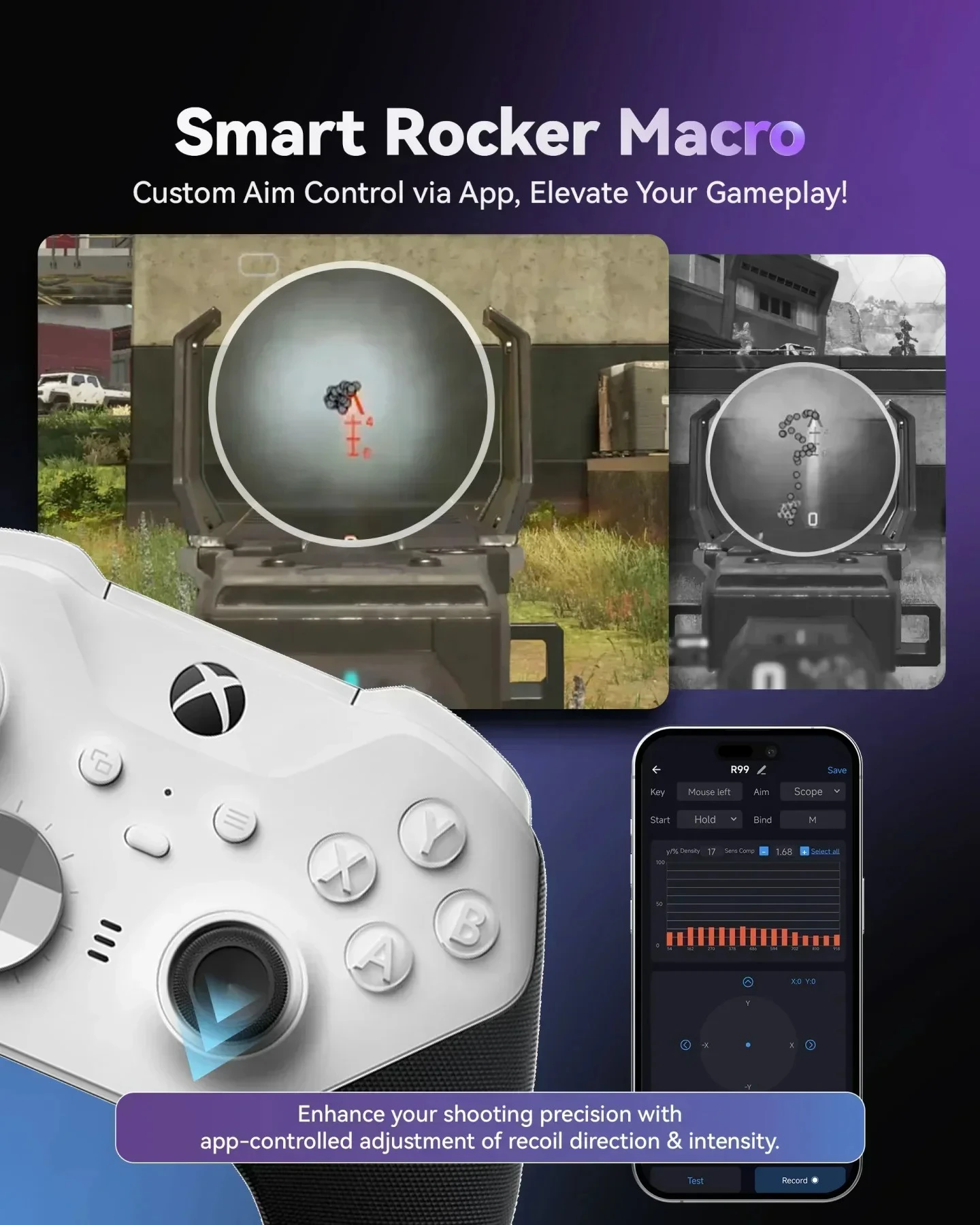 Convertitore tastiera e mouse AIMZENIX AX600 MONSTER Pro per PS5, Xbox Series X | S, Switch - Adattatore da gioco FPS Plug & Play con 3,5