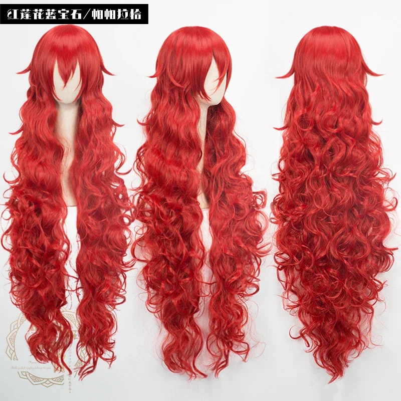 110cm Houseki no Kuni Padparadscha Cosplay Wigs Land of the Lustrous Country of Jewels TV Anime Costume Synthetic Hair   Wig Cap