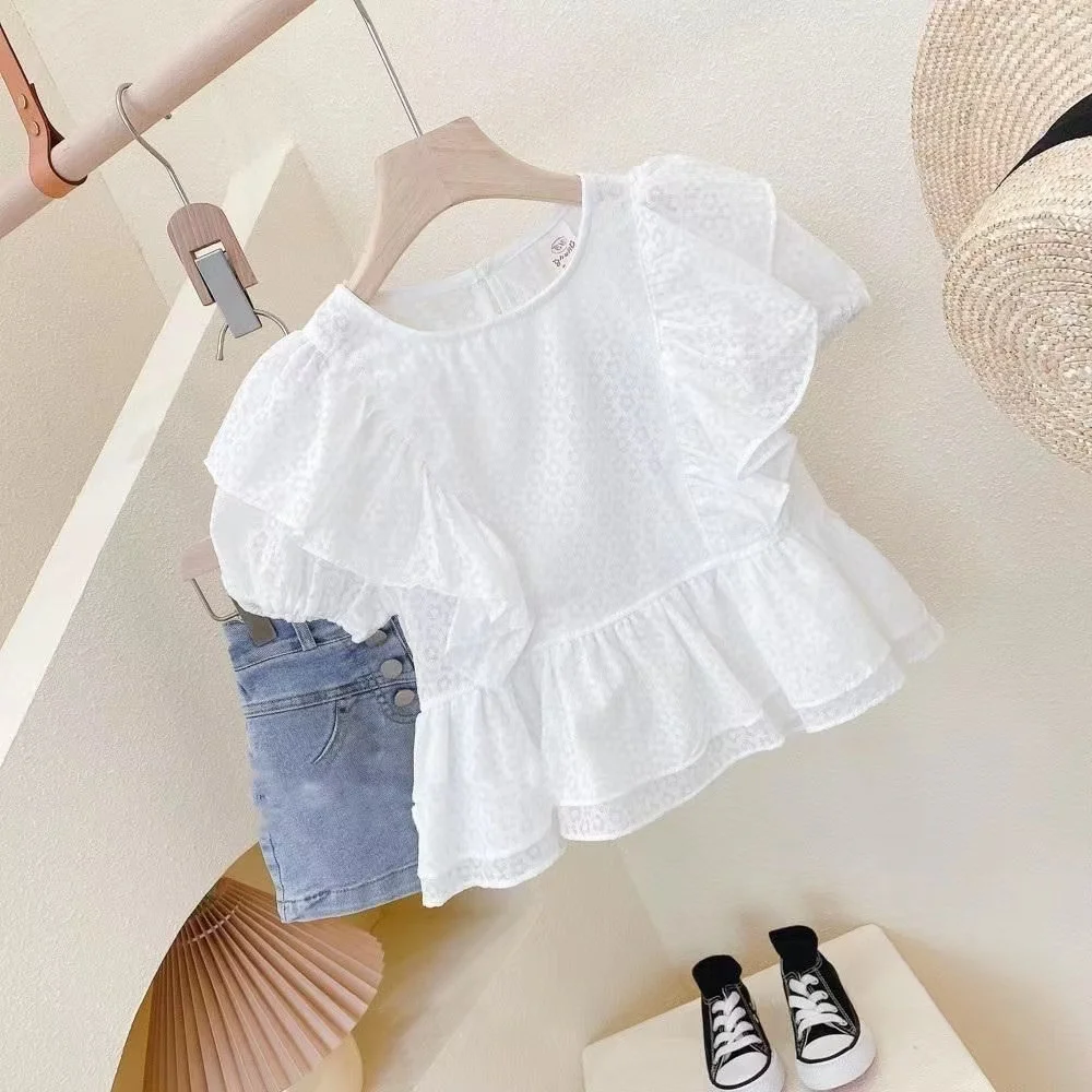 Girls Summer T-shirt Children Short-Sleeved Shirt Baby Tees Fashion Kids Clothes Outfits