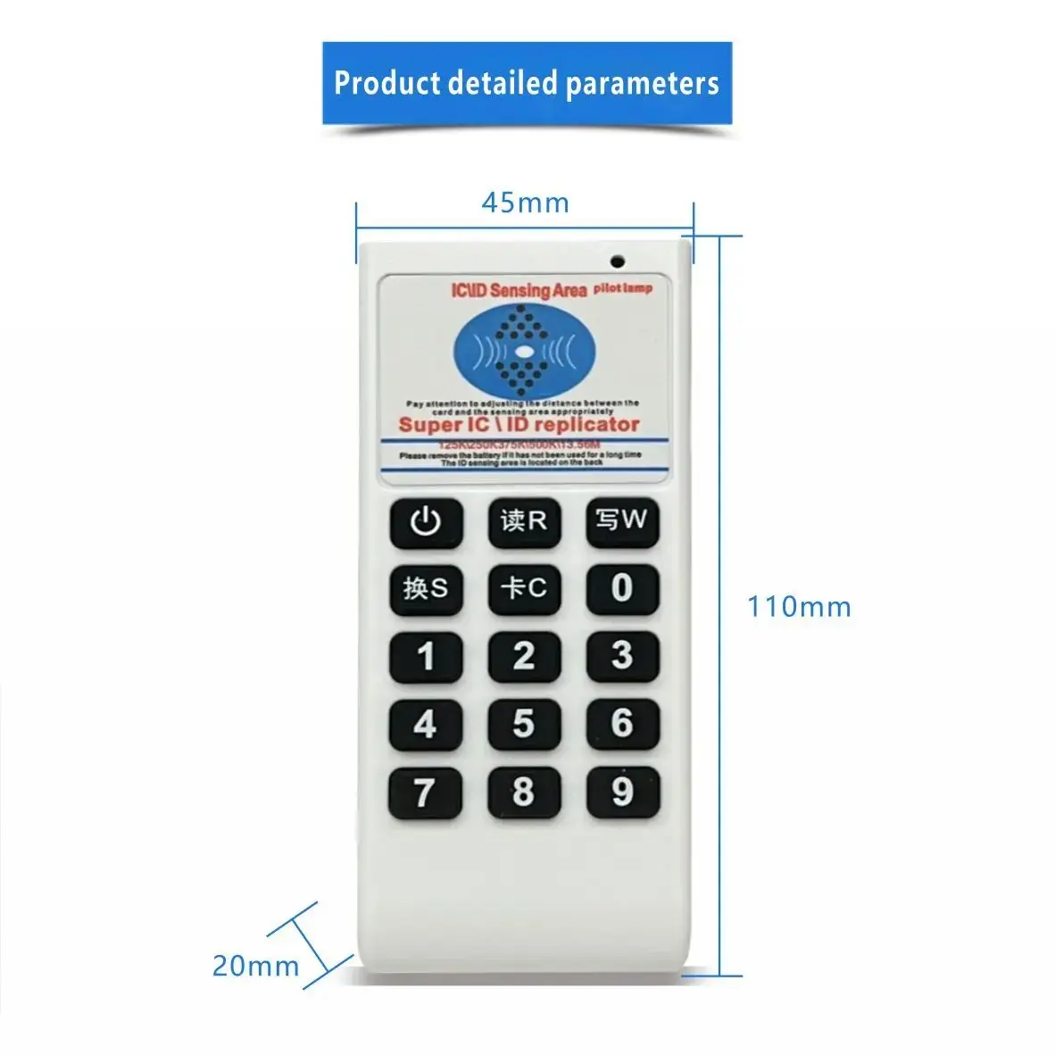 Imagem -04 - Portátil Handheld Nfc ic Card Reader e Gravador Copiadora Duplicadora Controle de Acesso Tag Duplicador Cloner Zk30 125 13.56mhz