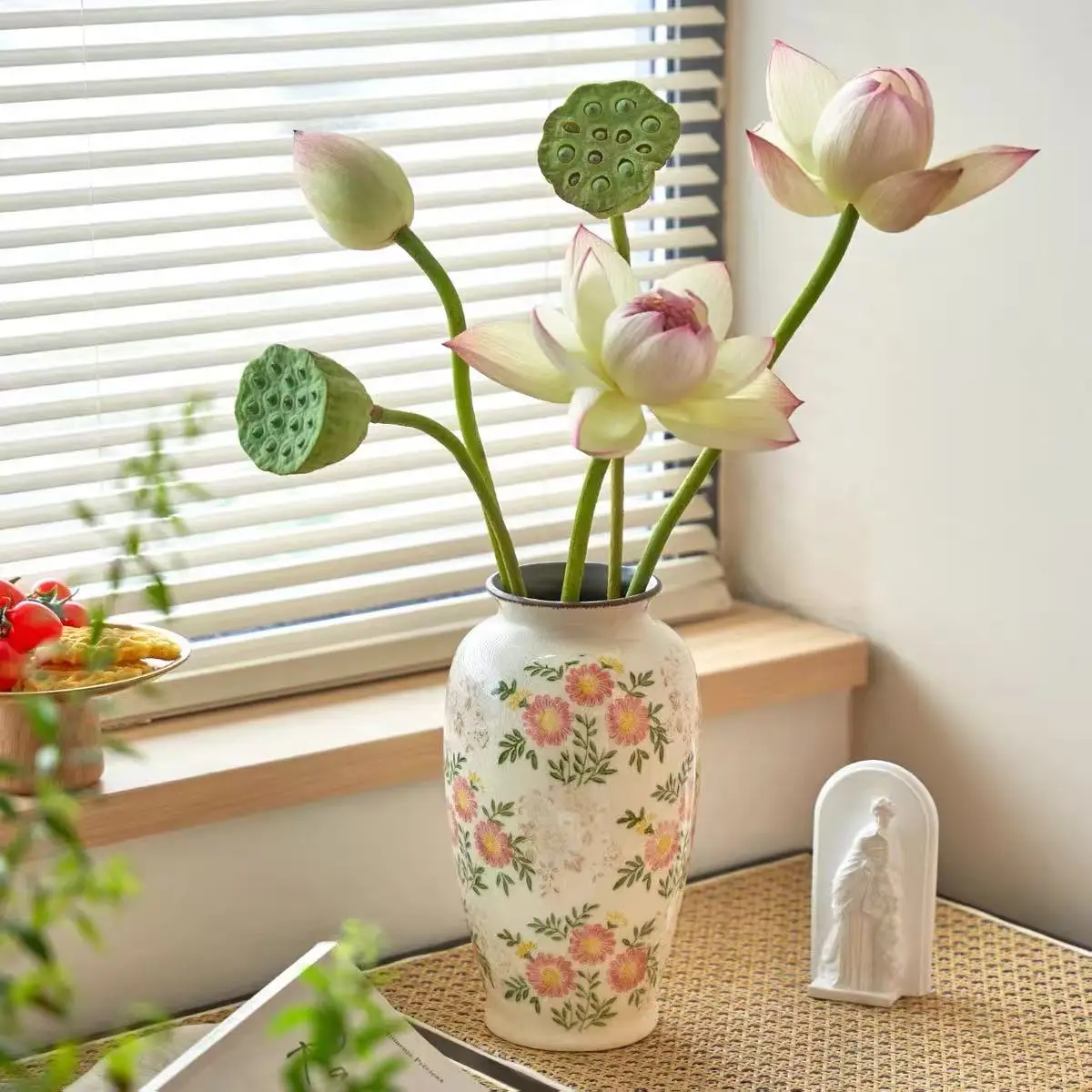 

27X10CM новая креативная керамическая ваза в китайском стиле в стиле кантри - декоративный предмет для гостиной