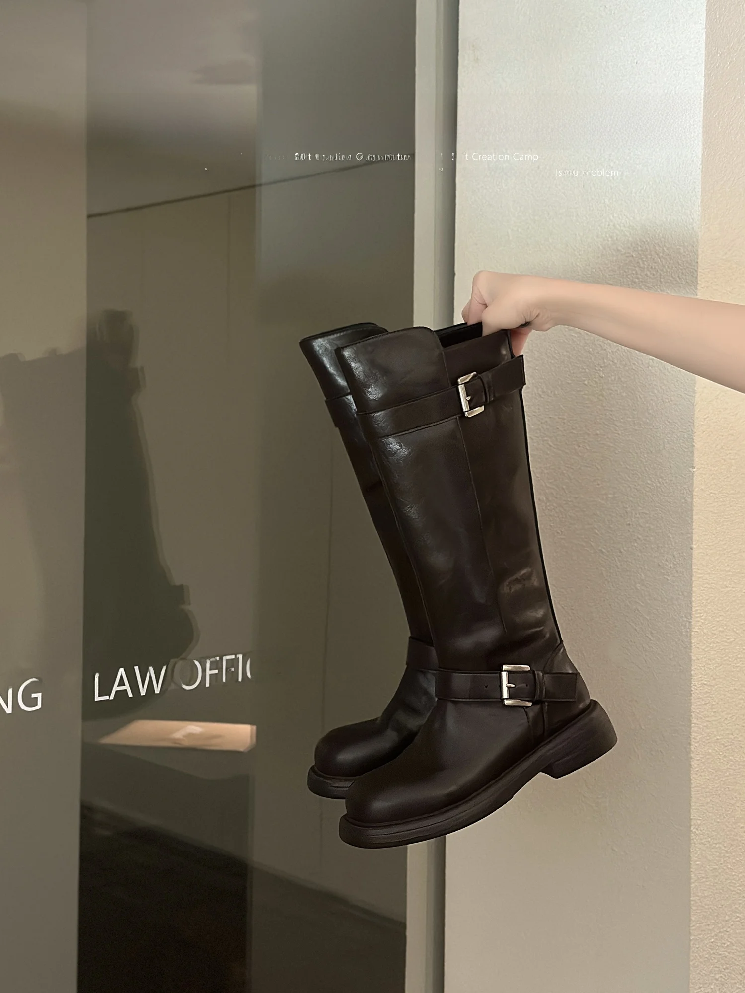 bottes-de-chevalier-retro-briti-avec-ceinture-bule-l-curl-taille-haute-bottes-de-moto-a-talon-thi-pour-femmes-hiver