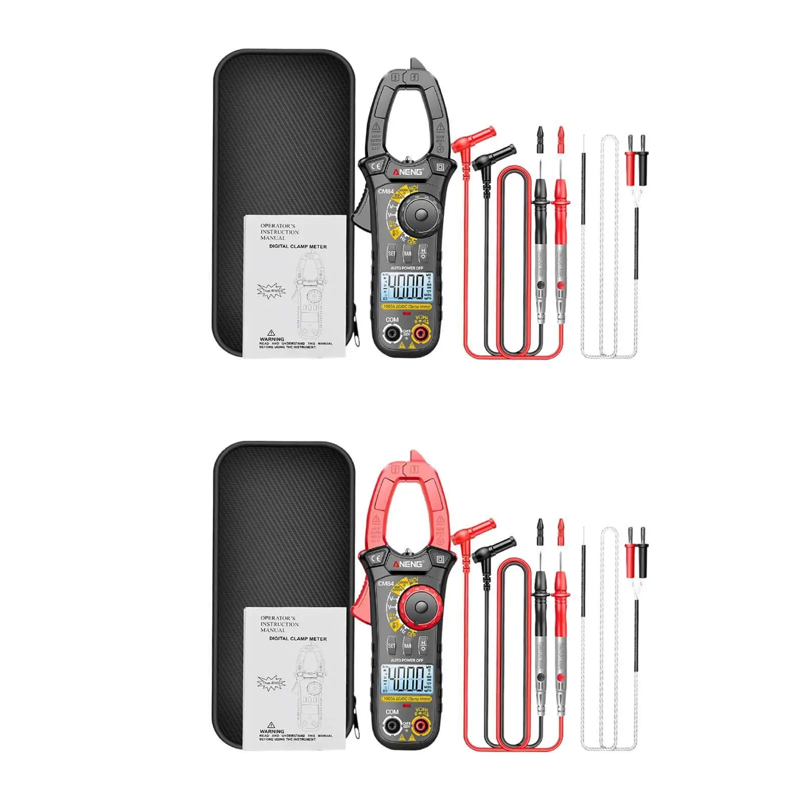 Digital Clamp Meter Tester DC Volt Current Multimeter for Homeowners Electrician Household Amateurs Daily Use Resistance