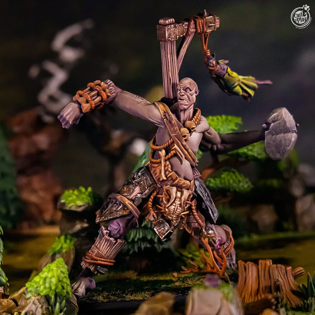 【 Ancient Giant 】 Hill Vanguard Throwing Stone Crushing Attack Soldier DND Battle Piece Model