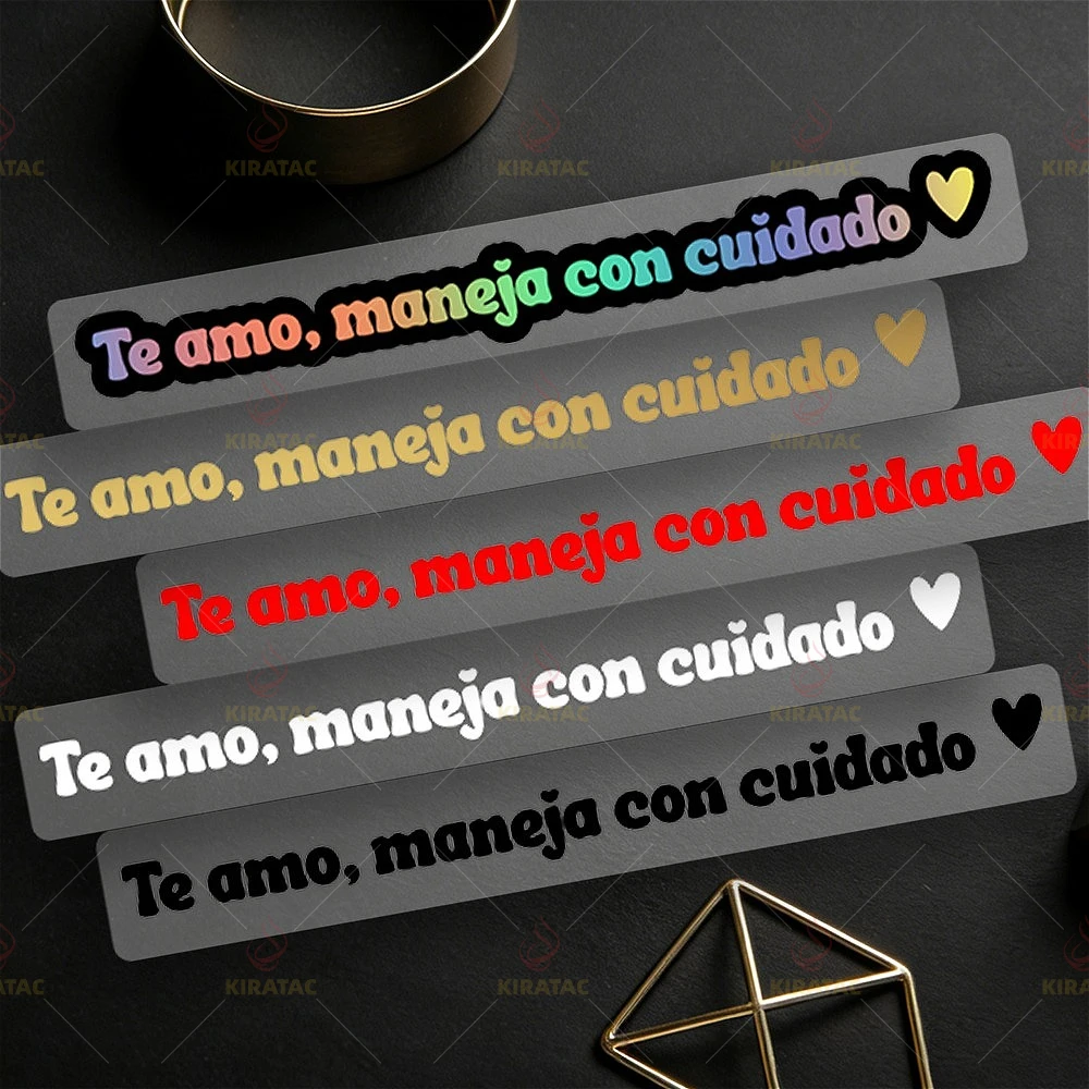 

Модные испанские автомобильные наклейки «Te Amo, Maneja Con Cuidado» для авто зеркала заднего вида, мотоциклов, шлема, велосипеда, автомобиля, виниловые наклейки