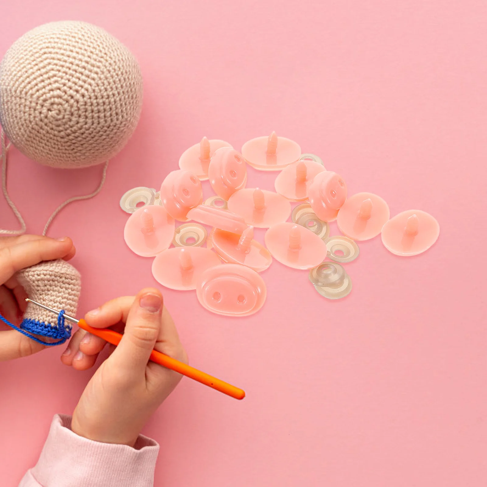 30Sets Pig Nose Accessories for DIY Animal Craft Projects Easy Replaceable Lightweight Design for Creative Play Replacement Kit