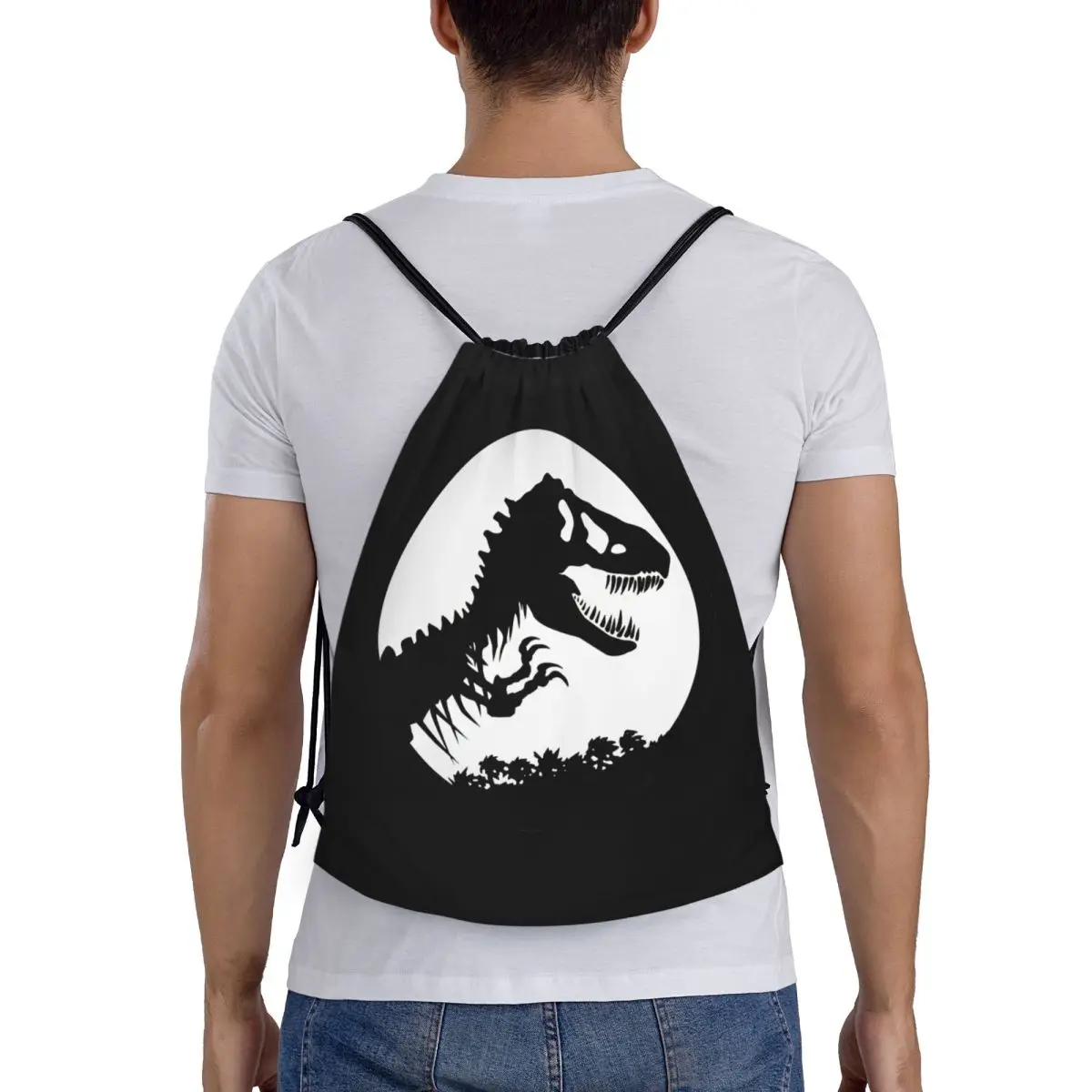

Dinosaur Jurassic Park Backpacks Multi-function Portable Drawstring Bags Sundries Bag Book Bags For Man Woman School