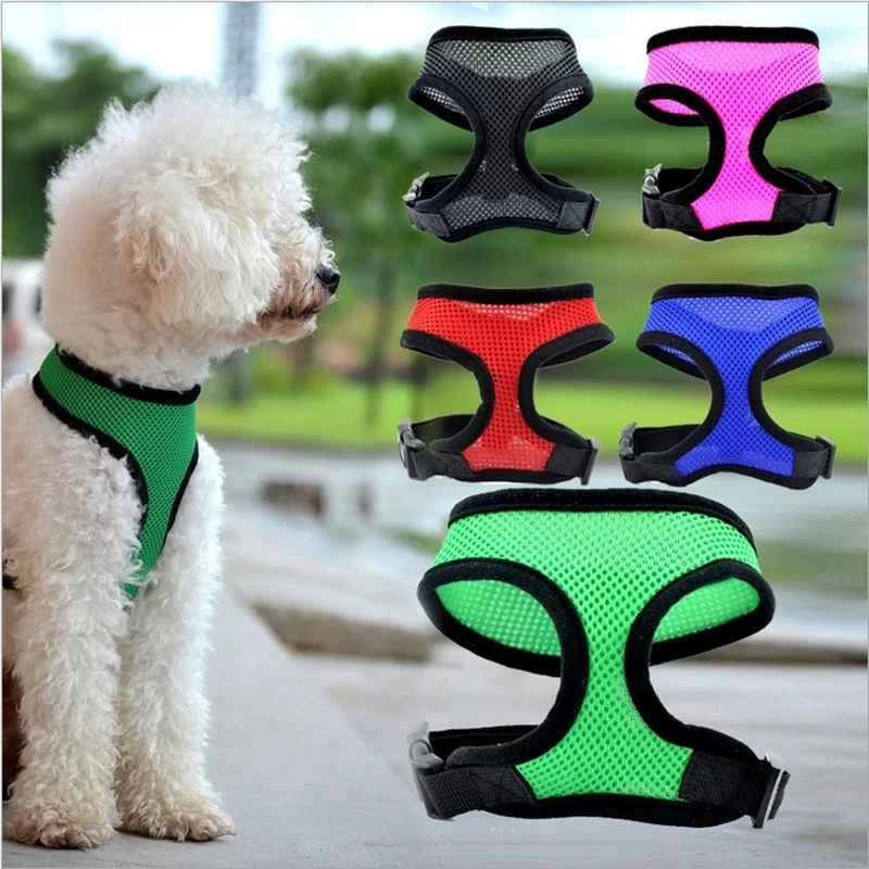 

Dog Harness Paw Adjustable Soft Breathable Cat Control Nylon Mesh Vest Harness for Pet Puppy Collar Chest Strap