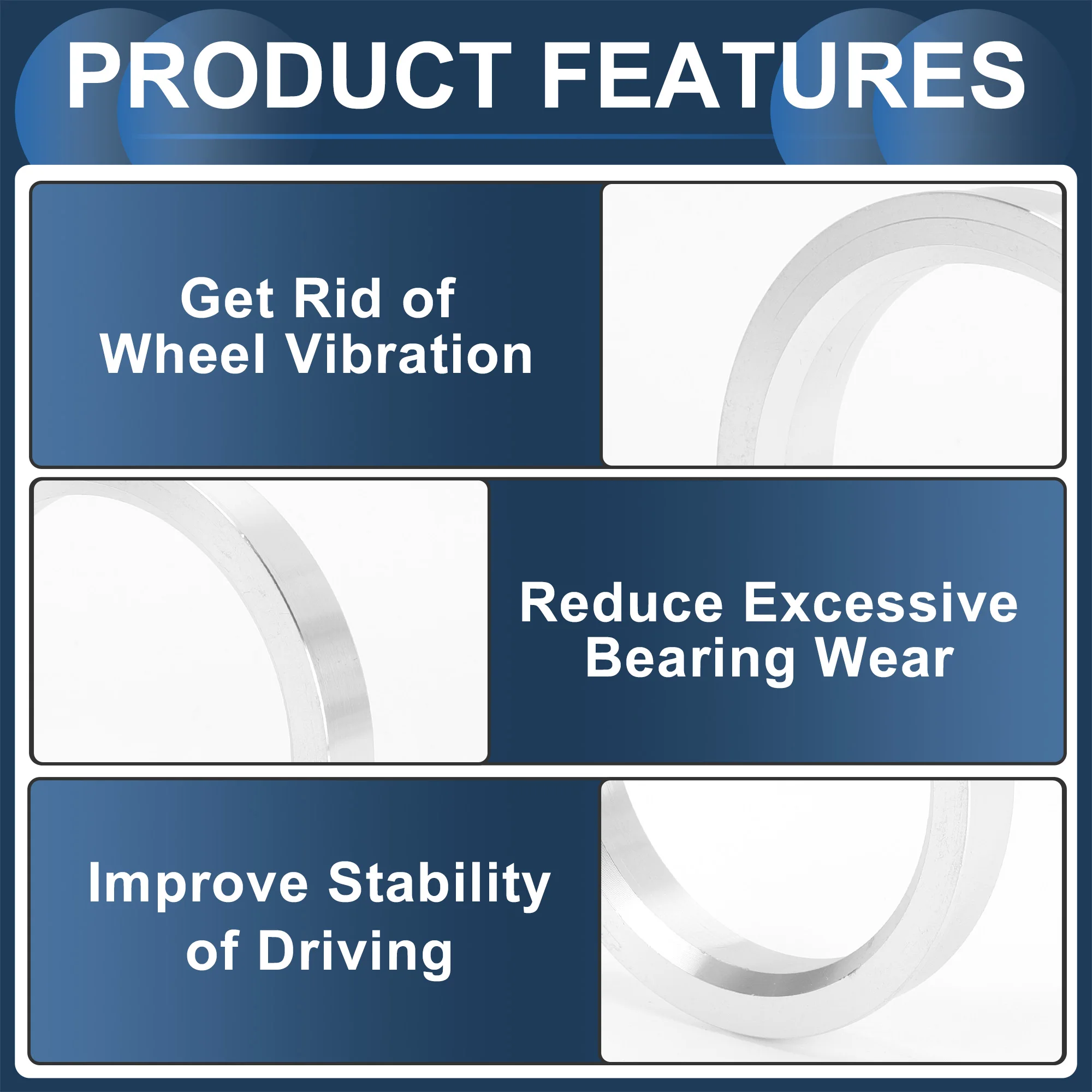 UXCELL Car Wheel Hub Centric Rings OD 69.1mm 69.6mm to ID 54.1/58.6/59.6/63.6/67.1mm Wheels Center Shaft Shock Hubrings