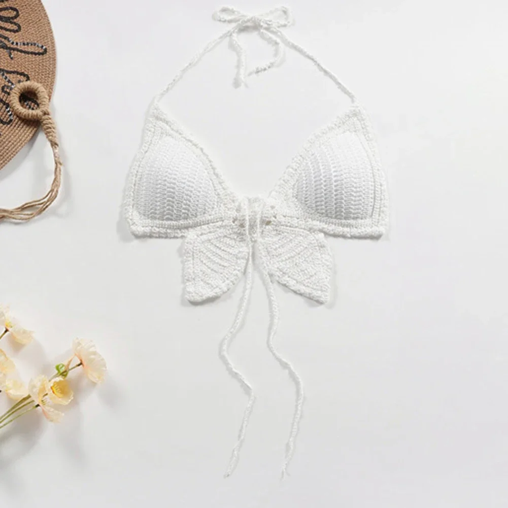 

Brand New Condition Backless Embroidered Top Daily And Club Use Moderate Elasticity Polyester Fabric Casual Summer Club Wear