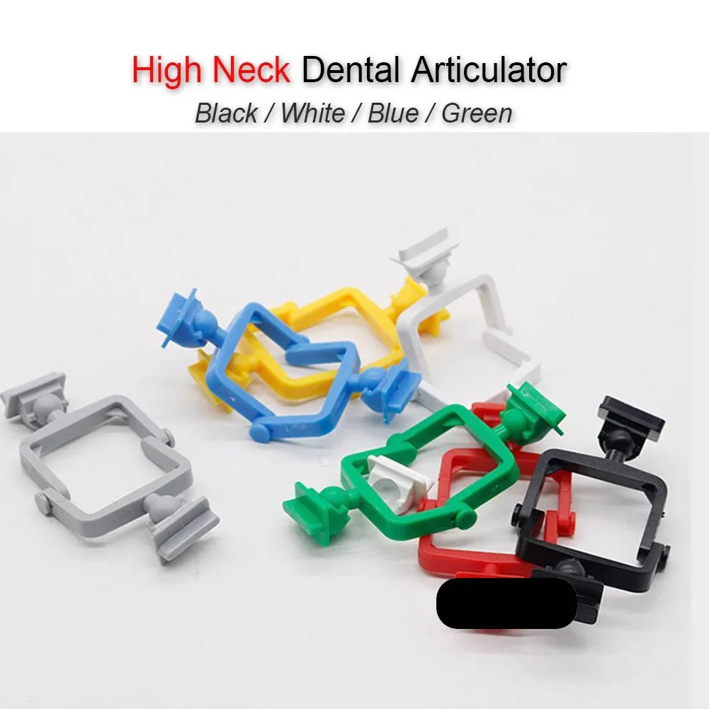 

100Pcs Disposable Plastic Dental Articulator Simple Occlusal Jaw Bite Rack Frame Teeth Restoration Orthodontic Denture Occlusion