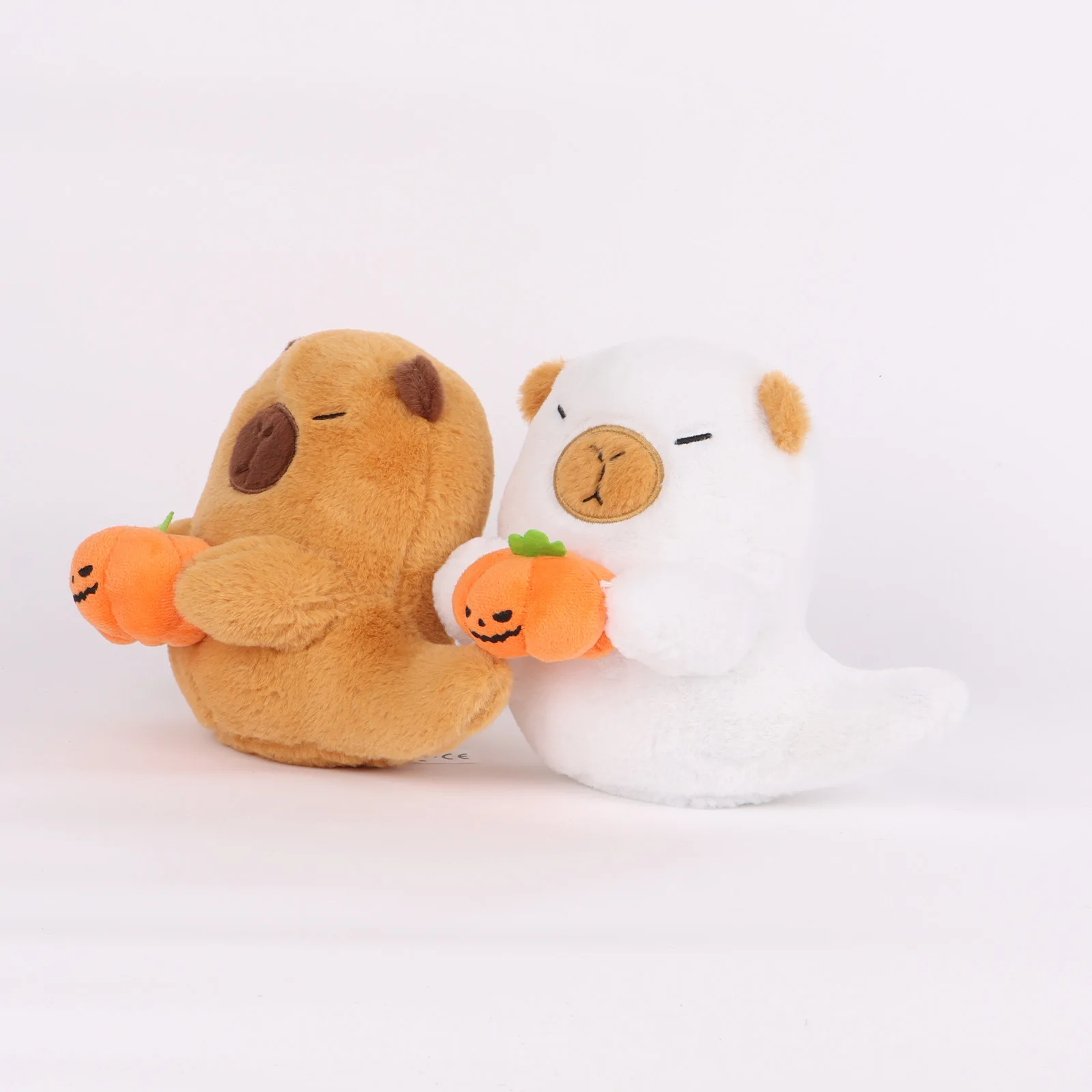 20 سنتيمتر لطيف شبح كابيبارا ألعاب من القطيفة كابيبارا مع اليقطين محشوة الدمى شبح بلوشي هدايا الهالوين الاطفال هالوين الديكور #3