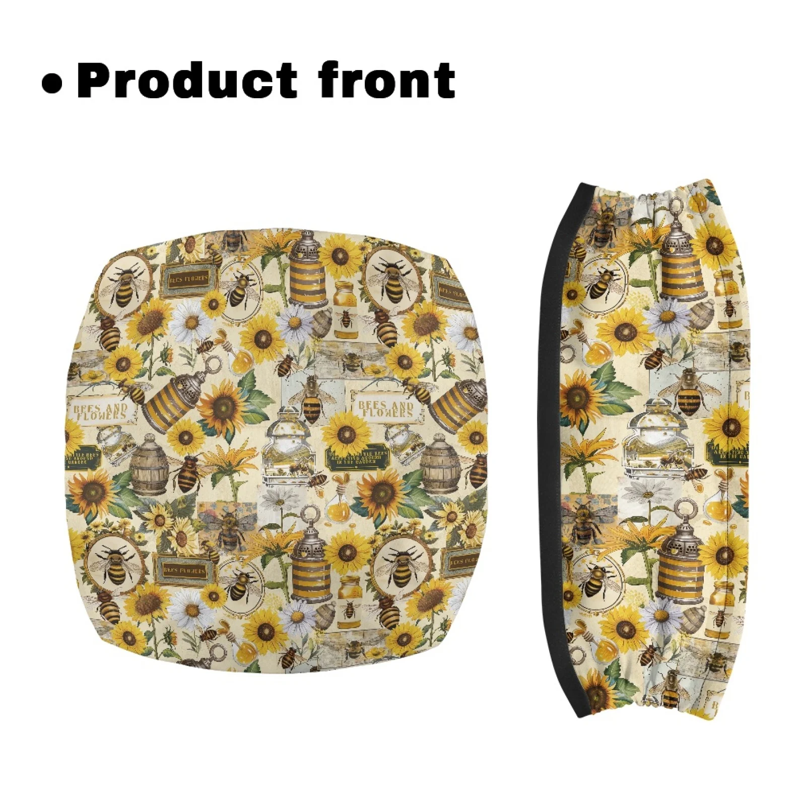 Coloranimal Rustic Honey Theme 2 Pieces Rollator Walker Seat and Back Seat & Back Covers for Women Friends Outdoors