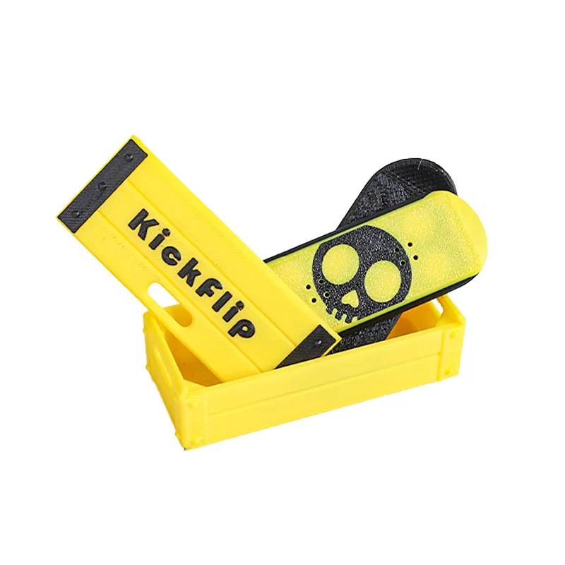 Kickflip Magnetic Mini Finger Skateboard 3D Printed Novelty Toy Stress Reliever Puzzle Gift for Friends Leisure Activity