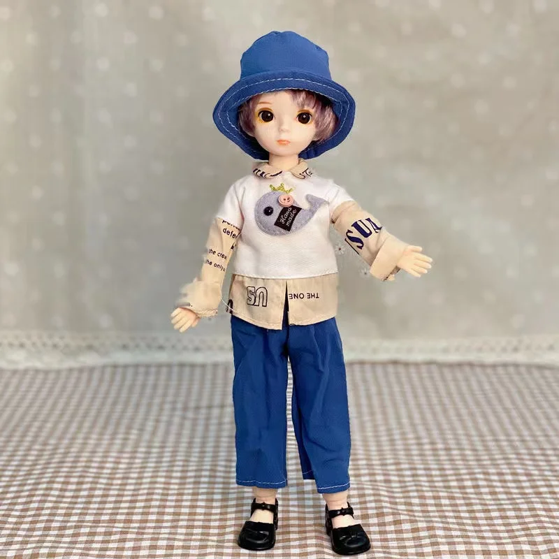 

30CM1/6 Boy BJD Doll Jointed Doll With Replaceable Wig Fashion Clothes Canvas Shoes Handmade Makeup Face DIY Toy Gift