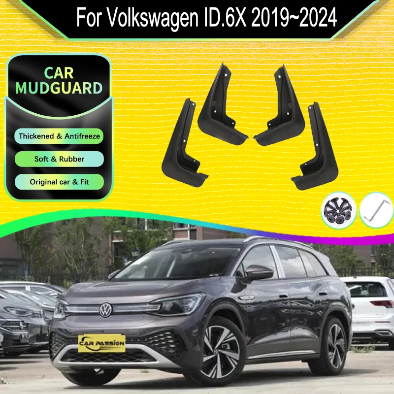 

Car Mudguards For Volkswagen ID.6X VW ID6X 2021~2024 Anti-splash Fender Flap Splash Mud Guard MudFlaps Styling Carro Accessories