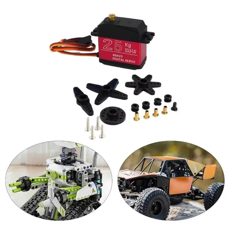 652F 25KG Digitals Servo with High Precisions Controls Metal Servo for Hobbyists