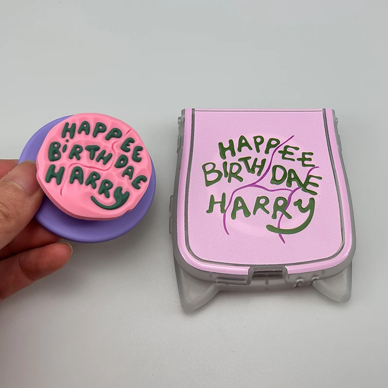 

zflip6 case 3d ear Funny flip case for Samsung Galaxy z flip6 phone case with Happay Birthday Cake stand kawaii cases gifts