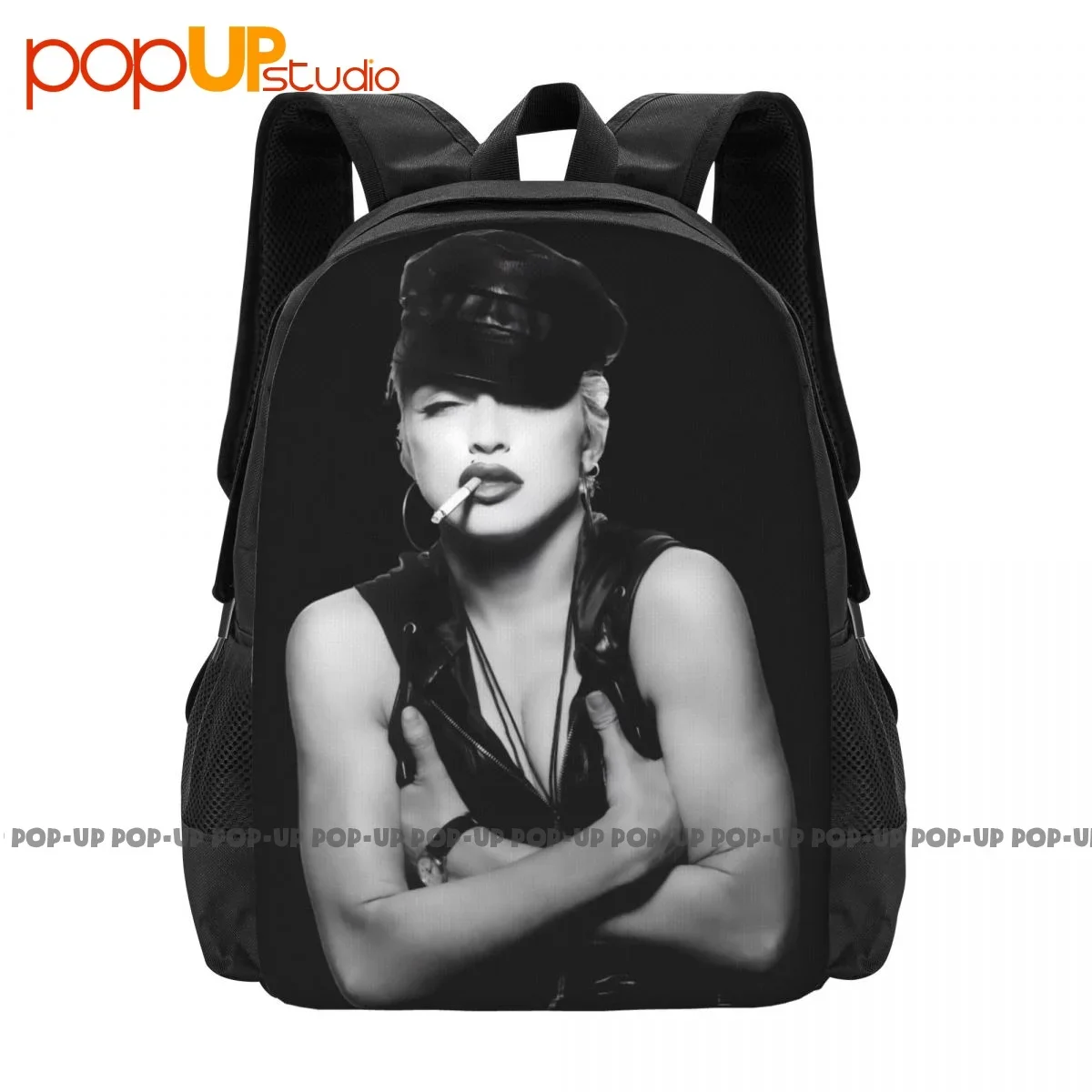 

Madonna Smoking Cool Backpack Large Capacity School Shoe Bag Eco Friendly Riding Backpack