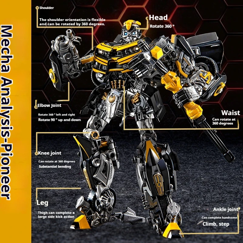 Transformers Bumblebee Boys Alloy Toy Cool Deformation Car Action Figures New Collection Ornaments Display Kids Gift Robot Model